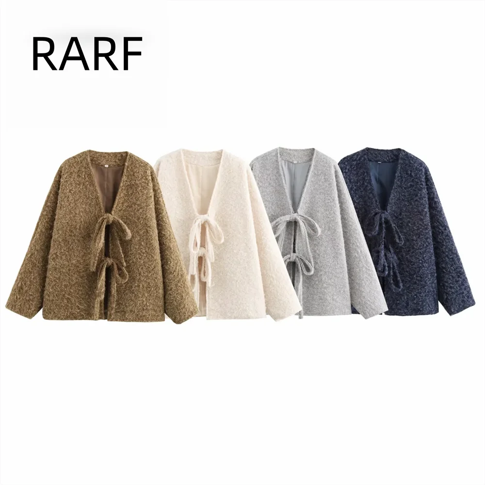 2024 autumn new women's clothing style retro loose casual versatile V-neck long sleeved multi-color bow tie tied jacket
2024 autumn new women's clothing style retro loose casual versatile V-neck long sleeved multi-color bow tie tied jacket