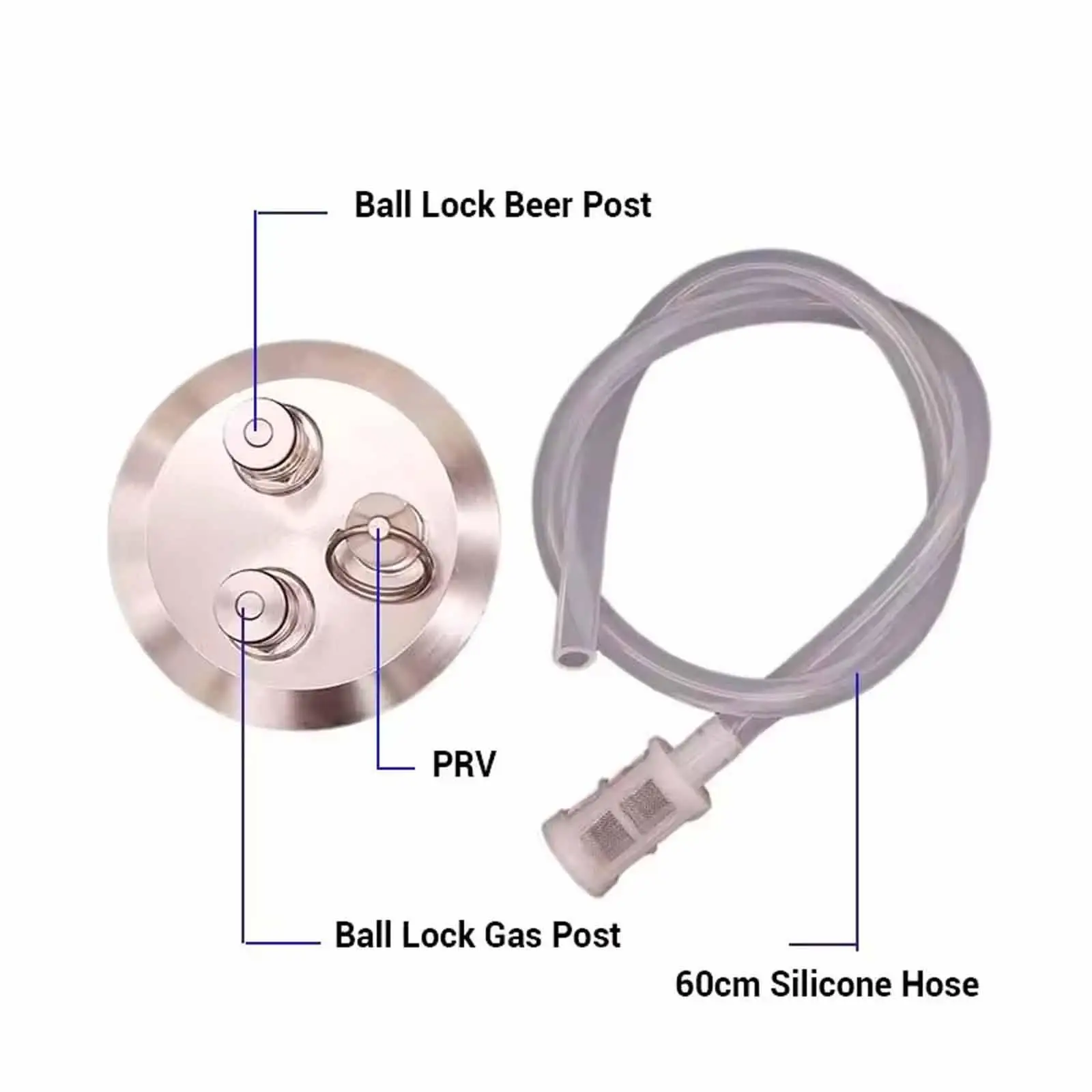 3" Clamp Ball Lock Convert Lid Easy to Use with Gas Post Beer Post Prv
3" Clamp Ball Lock Convert Lid Easy to Use with Gas Post Beer Post Prv