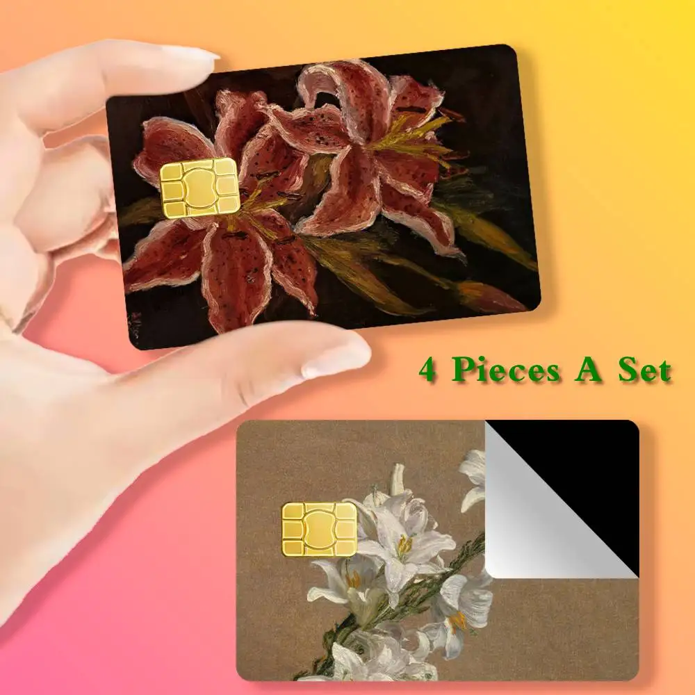 Oil Painting Lily Flower Retro Pattern Card Stickers Cover Film Sticker for Debit Credit Bank Card Waterproof
Oil Painting Lily Flower Retro Pattern Card Stickers Cover Film Sticker for Debit Credit Bank Card Waterproof