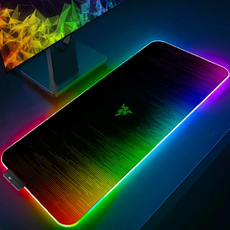 Razer RGB LED Mouse Pad Rubber Extended Pad Non Slip Desk Mat Laptop Keyboard Pad PC Accessories Mousepad HD Large Gaming Mats
Razer RGB LED Mouse Pad Rubber Extended Pad Non Slip Desk Mat Laptop Keyboard Pad PC Accessories Mousepad HD Large Gaming Mats