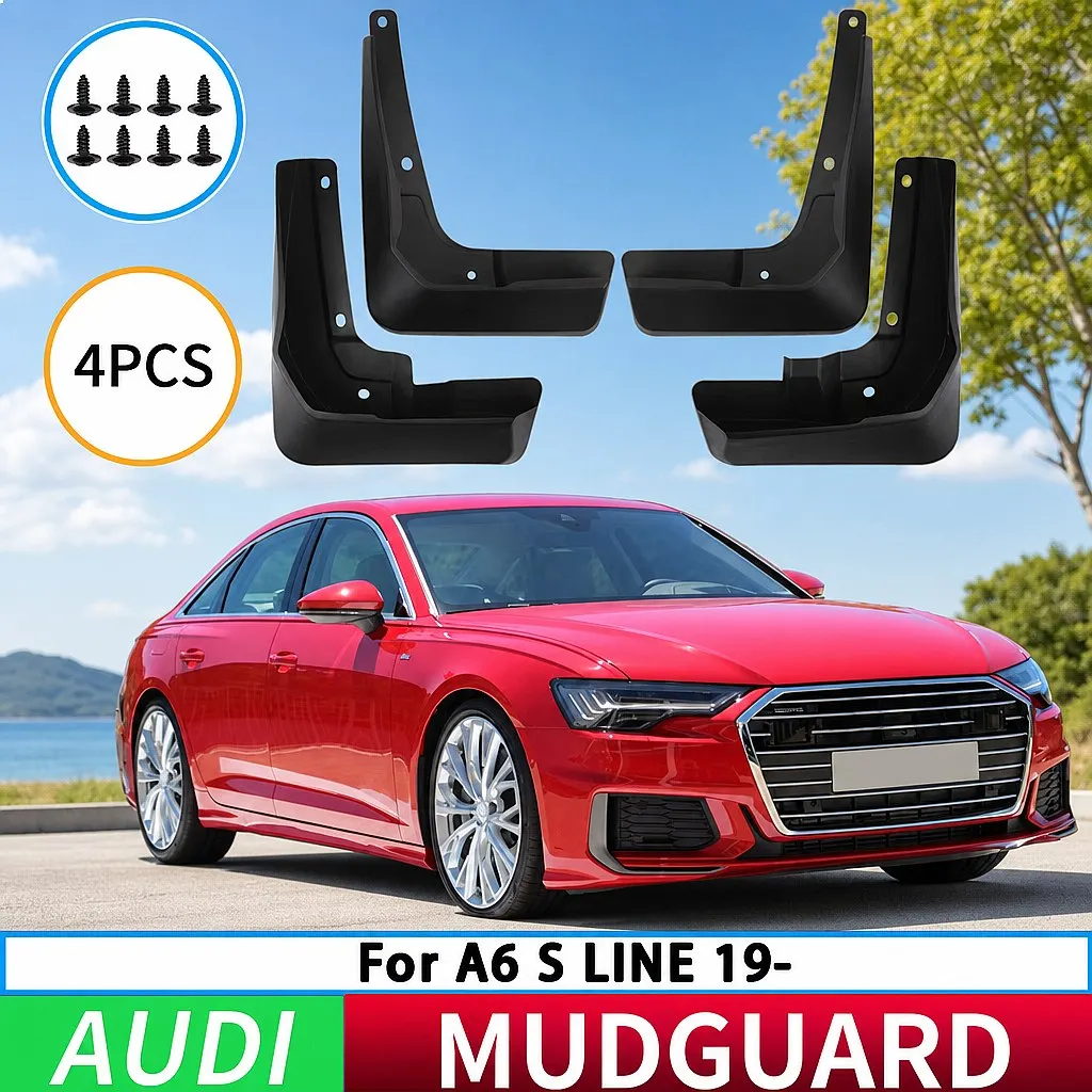 Mud Flaps for Audi A6 S Line 2019-2025 Sport Edition Front Rear Mudguards Tire Protectors
Mud Flaps for Audi A6 S Line 2019-2025 Sport Edition Front Rear Mudguards Tire Protectors