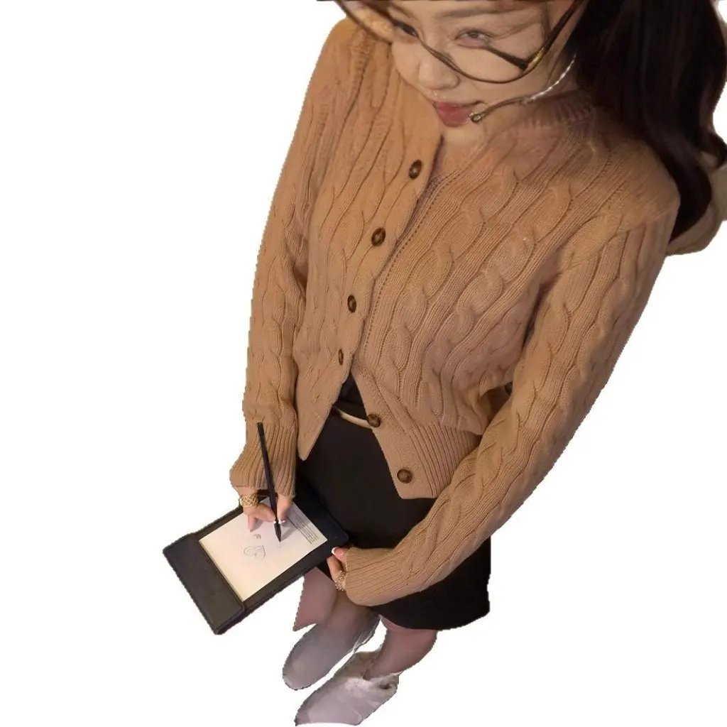 RL Ralph Women's Embroidered Twist Crewneck Cardigan Short Thickened Autumn Winter Coat Paul Pony Mark
RL Ralph Women's Embroidered Twist Crewneck Cardigan Short Thickened Autumn Winter Coat Paul Pony Mark