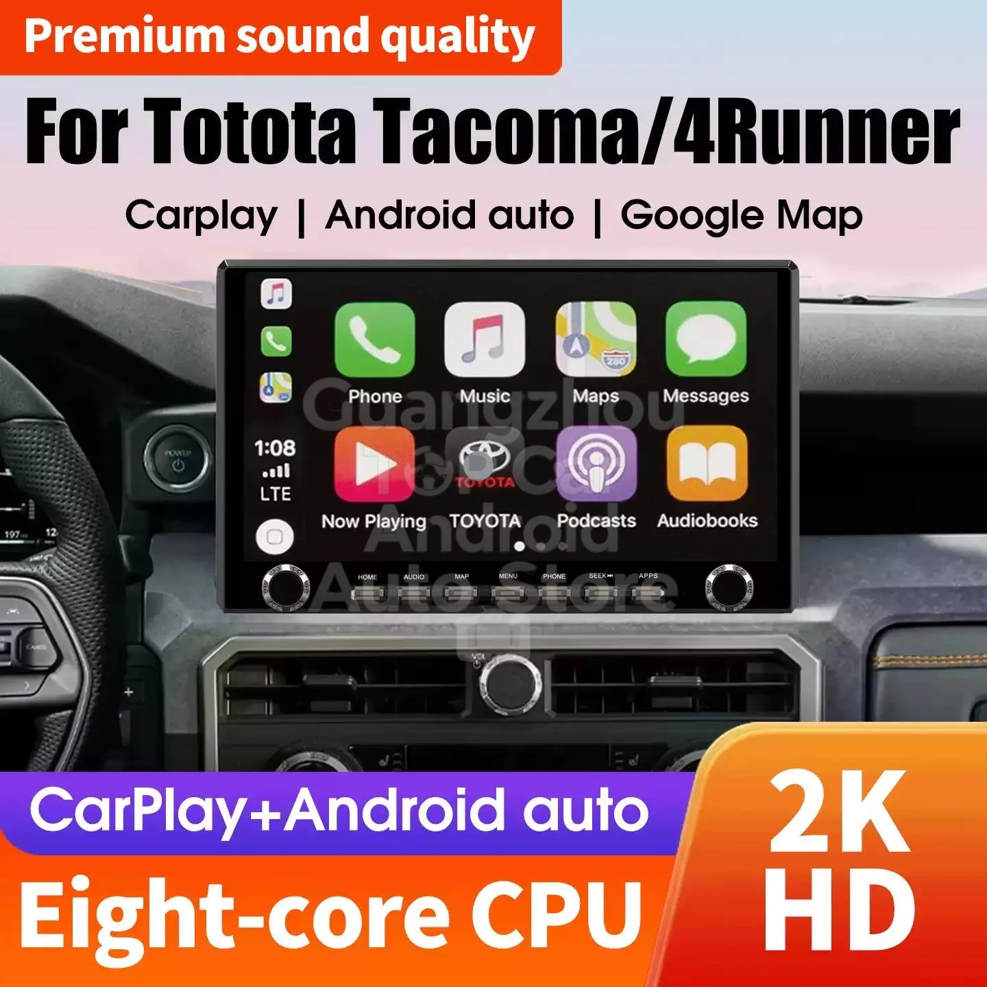 Android Car Radio For Toyota Tacoma 4Runner 2024 2025 2026 Intelligent Multimedia Player Navigation Carplay 360 Auto Stereo DSP
Android Car Radio For Toyota Tacoma 4Runner 2024 2025 2026 Intelligent Multimedia Player Navigation Carplay 360 Auto Stereo DSP