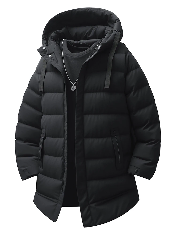 Men's Hooded Thiened Winter Coat Knee-Length Warmth Outerwear Durable Polyester Filling Urban Sle Faionable Cotton Jaet
Men's Hooded Thiened Winter Coat Knee-Length Warmth Outerwear Durable Polyester Filling Urban Sle Faionable Cotton Jaet