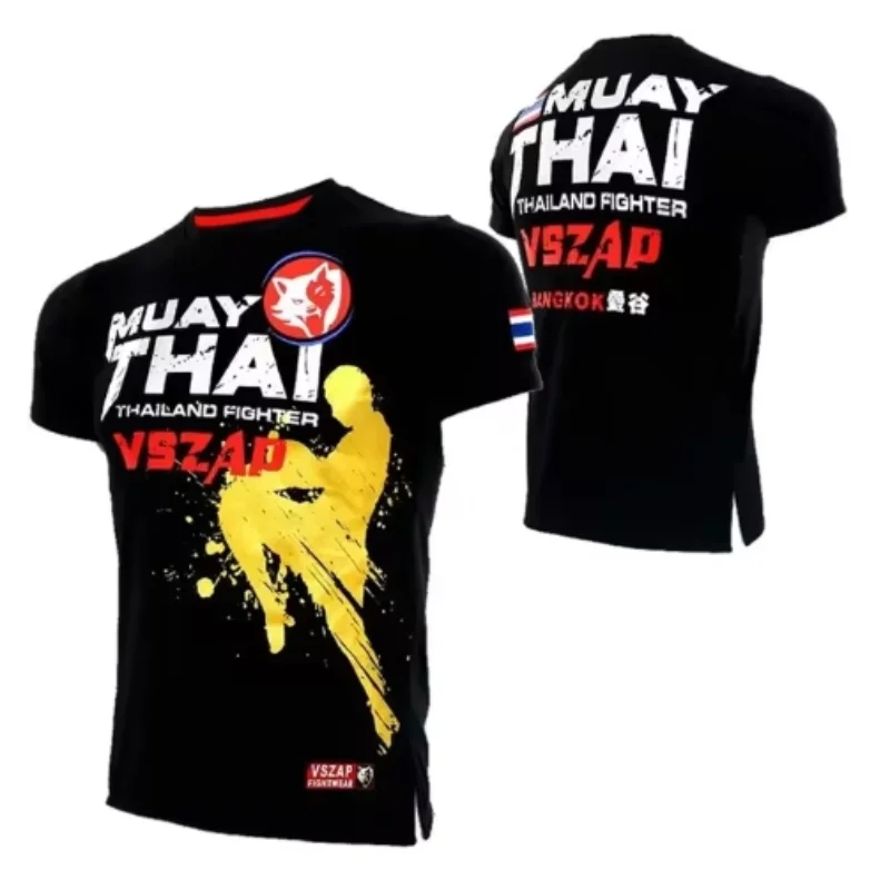 Мужская повседневная футболка Muay Thai для бега, спортивная футболка с короткими рукавами и 3D принтом, с короткими рукавами, новая летняя дышащая и удобная футболка 
Мужская повседневная футболка Muay Thai для бега, спортивная футболка с короткими рукавами и 3D принтом, с короткими рукавами, новая летняя дышащая и удобная футболка