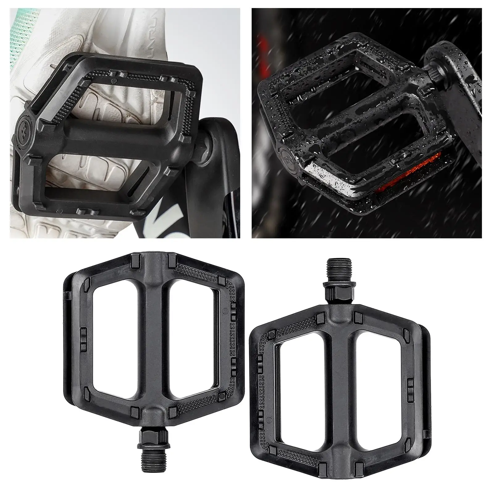 1 Pair of Pedals, Mountain Bike Pedals, Black Plastic Pedals
1 Pair of Pedals, Mountain Bike Pedals, Black Plastic Pedals