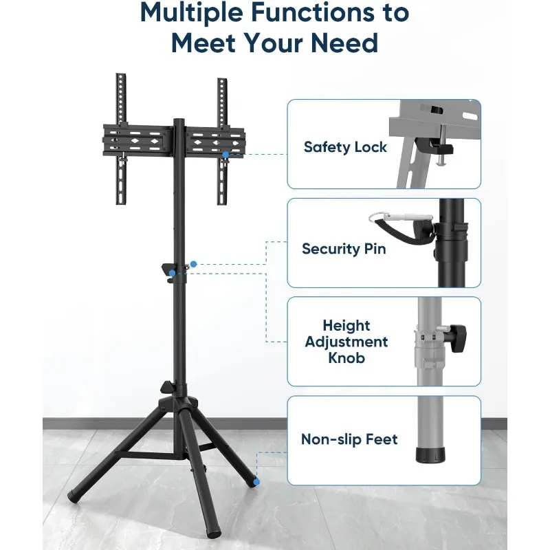 Tripod Portable Floor TV Stand,Foldable Stand Height Adjustable for Portable Display Floor TV Stand 26-65"
Tripod Portable Floor TV Stand,Foldable Stand Height Adjustable for Portable Display Floor TV Stand 26-65"