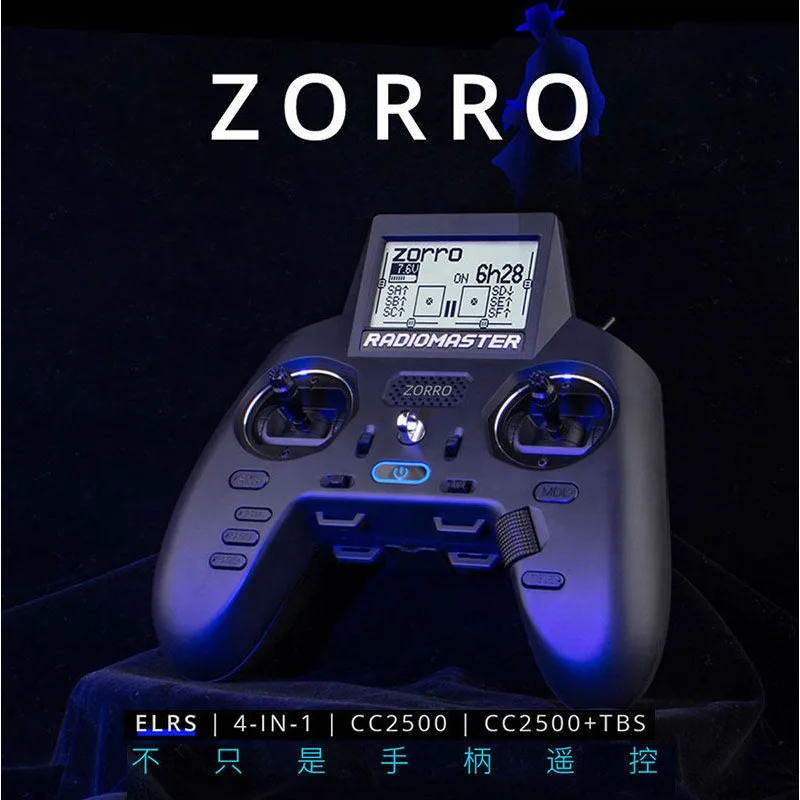 Radiomaster Zorro Remote Controller Built ELRS Crossfire RF Module Portable Simulator Transmitter For Aviation Model Daily Parts
Radiomaster Zorro Remote Controller Built ELRS Crossfire RF Module Portable Simulator Transmitter For Aviation Model Daily Parts