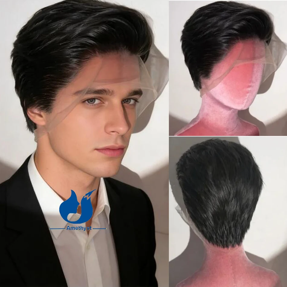 Amethyst Shaved Short Boy Cut Wig for Men Straight Natural Black Brazilian Remy Human Hair Full Lace Wig
Amethyst Shaved Short Boy Cut Wig for Men Straight Natural Black Brazilian Remy Human Hair Full Lace Wig