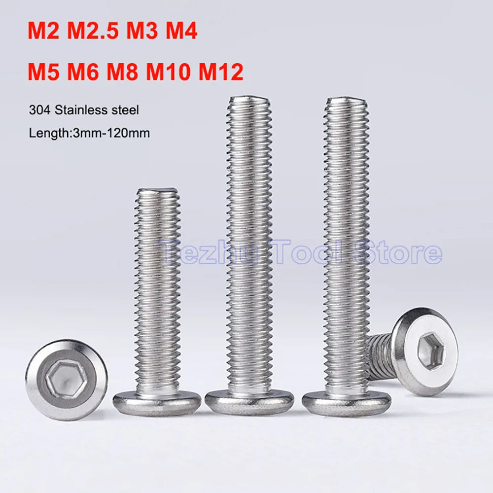 M2-M12 304 Stainless Steel Large Flat Hex Hexagon Socket Allen Head Furniture Rivet Screw Connect Joint Bolt
M2-M12 304 Stainless Steel Large Flat Hex Hexagon Socket Allen Head Furniture Rivet Screw Connect Joint Bolt
