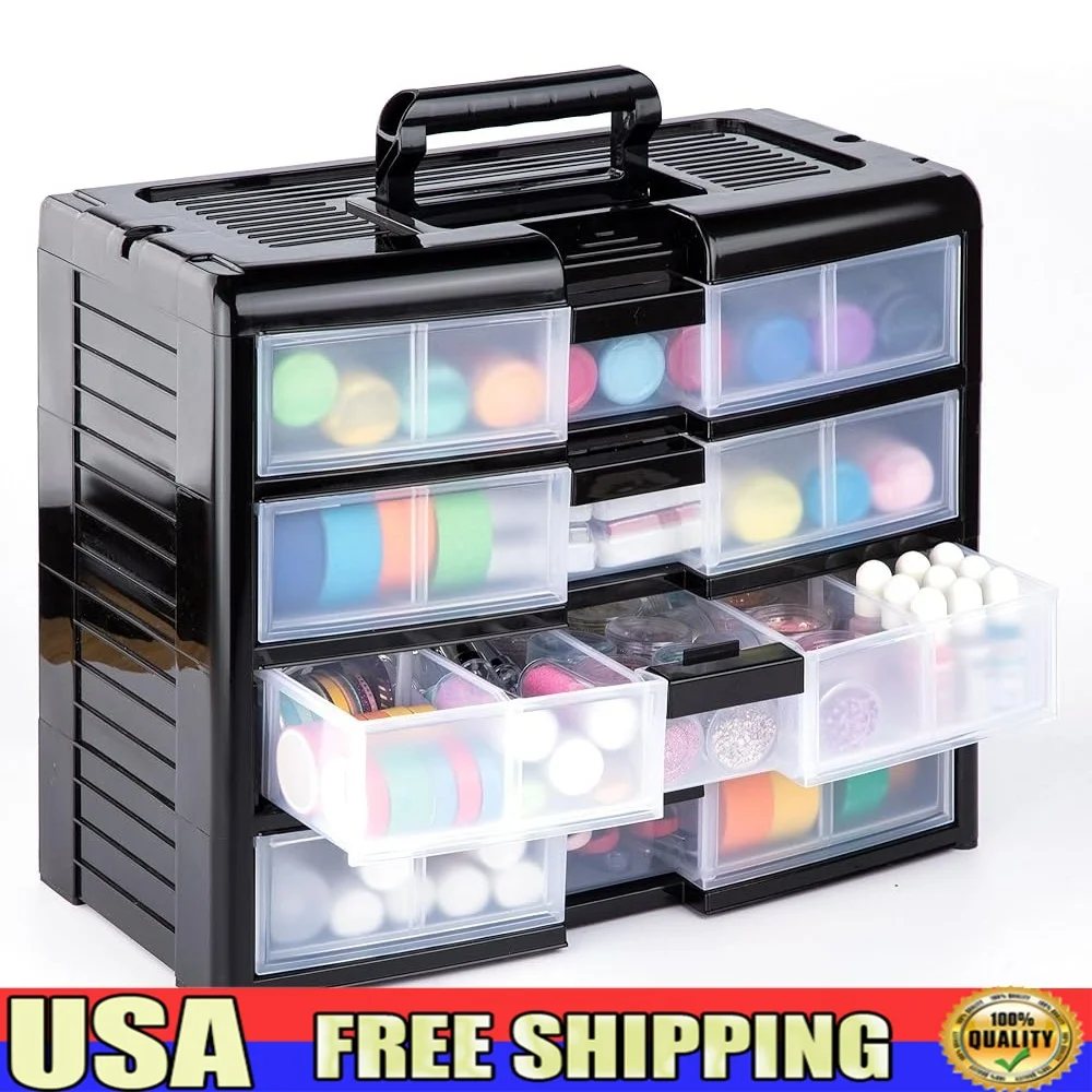 4 Layer Plastic Toolbox Organizer with Drawers Stackable Craft Storage Box Sewing Notions Supplies Office Storage Solution
4 Layer Plastic Toolbox Organizer with Drawers Stackable Craft Storage Box Sewing Notions Supplies Office Storage Solution