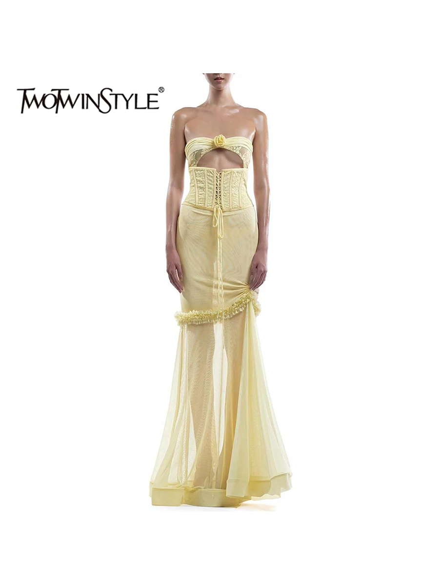 TWOTWINSTYLE однотонные утягивающие платья на шнуровке для женщин без бретелек без рукавов с высокой талией лоскутное платье с аппликацией женское
TWOTWINSTYLE однотонные утягивающие платья на шнуровке для женщин без бретелек без рукавов с высокой талией лоскутное платье с аппликацией женское