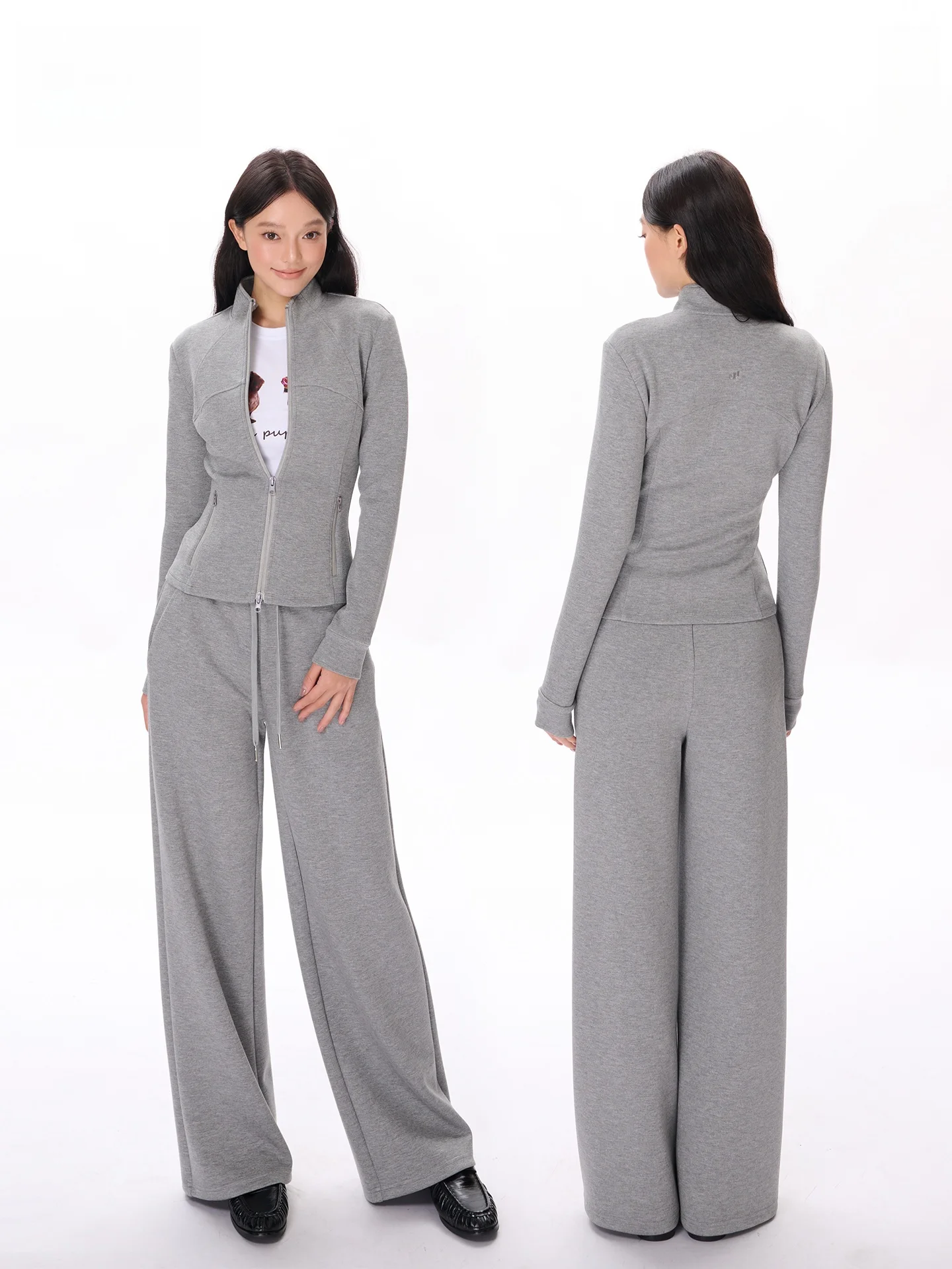 Warm Casual Wide Leg Pants Women's Autumn New Sle LEIYU LABS Street Sle l Waist Elastic Fabric Polyester Spandex
Warm Casual Wide Leg Pants Women's Autumn New Sle LEIYU LABS Street Sle l Waist Elastic Fabric Polyester Spandex