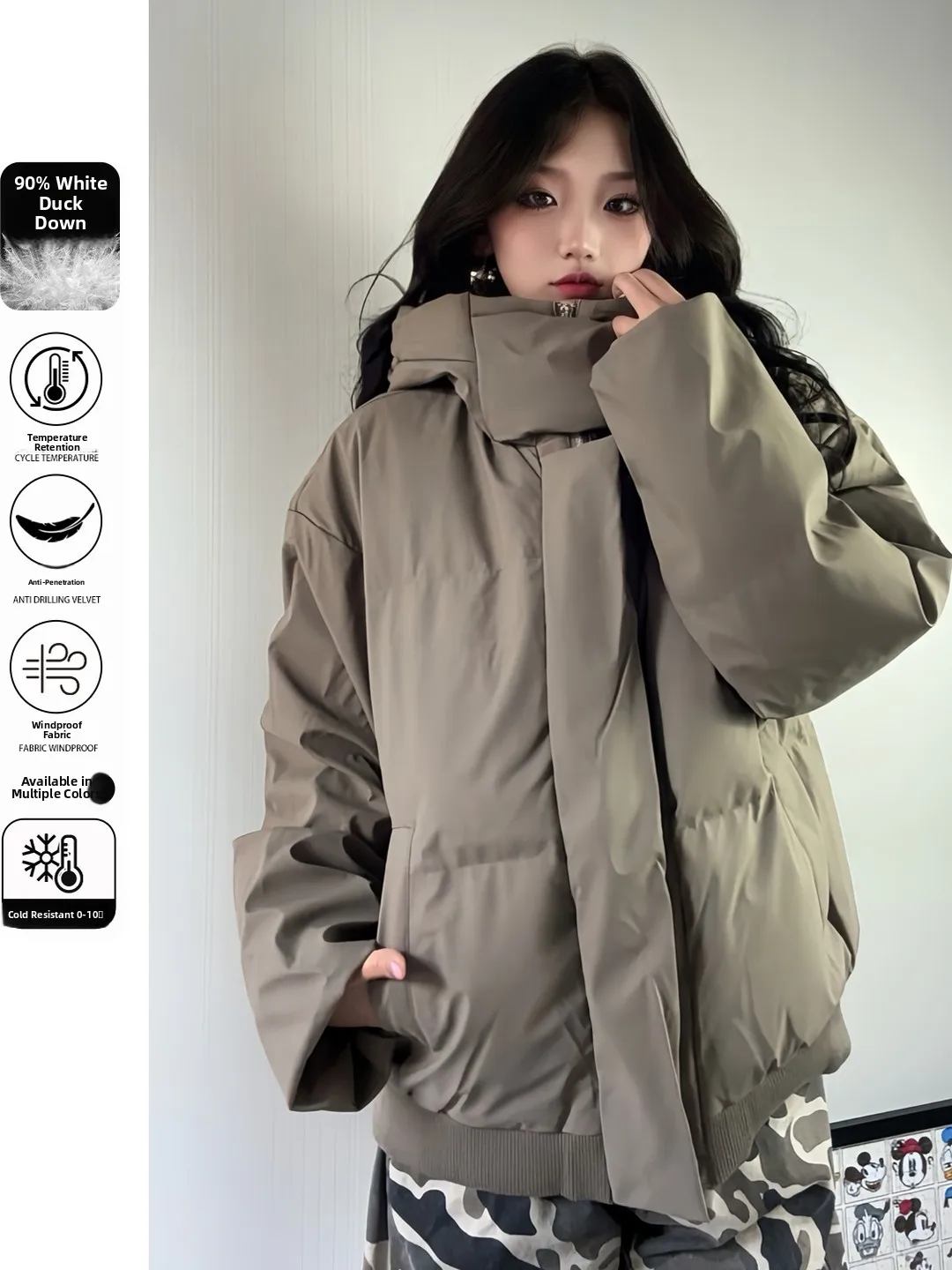 Женское легкое пуховое пальто с капюшоном из искусственной кожи, пуховое пальто, 90% белая зимняя верхняя одежда с перьями Du
Женское легкое пуховое пальто с капюшоном из искусственной кожи, пуховое пальто, 90% белая зимняя верхняя одежда с перьями Du