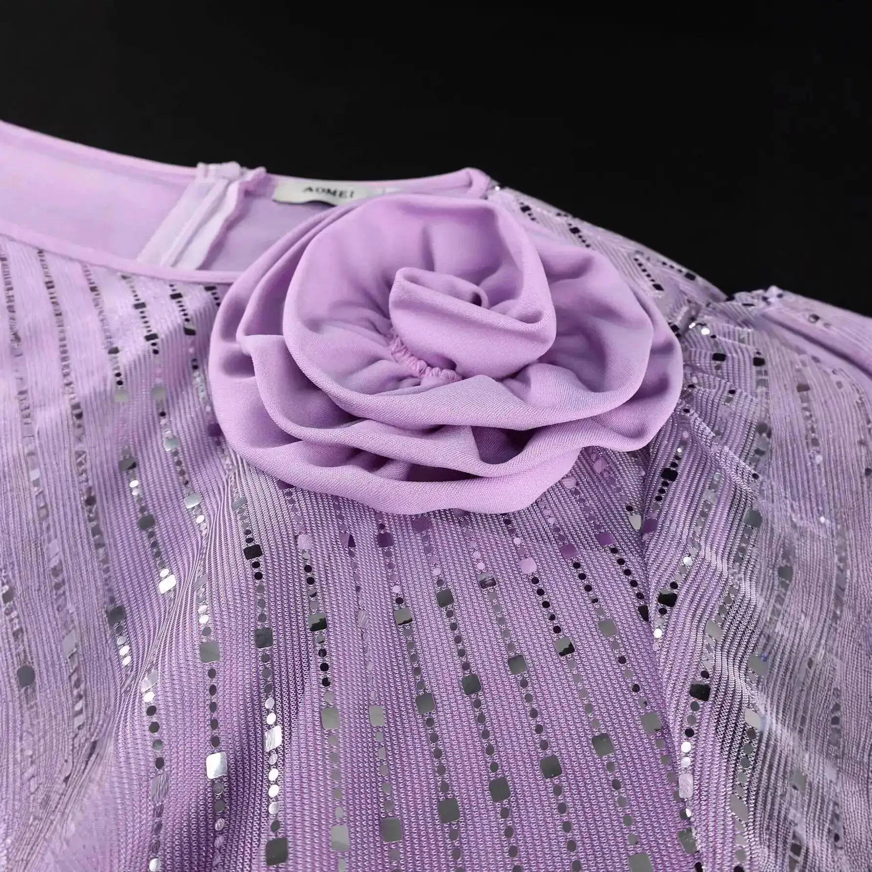 Sequin Plus-size Women's Purple Patchwork Mermaid Dress, Fashionable And Elegant With Three-dimensional Floral Details, Suitable
Sequin Plus-size Women's Purple Patchwork Mermaid Dress, Fashionable And Elegant With Three-dimensional Floral Details, Suitable