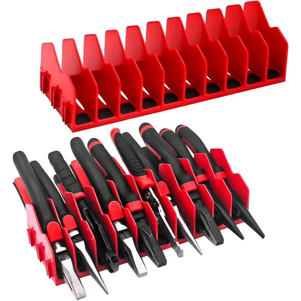 Heavy Duty 20 Slot Pliers Organizer Rack 2 Pack Non Slip Expandable Holder for Drawers Toolboxes Red
Heavy Duty 20 Slot Pliers Organizer Rack 2 Pack Non Slip Expandable Holder for Drawers Toolboxes Red