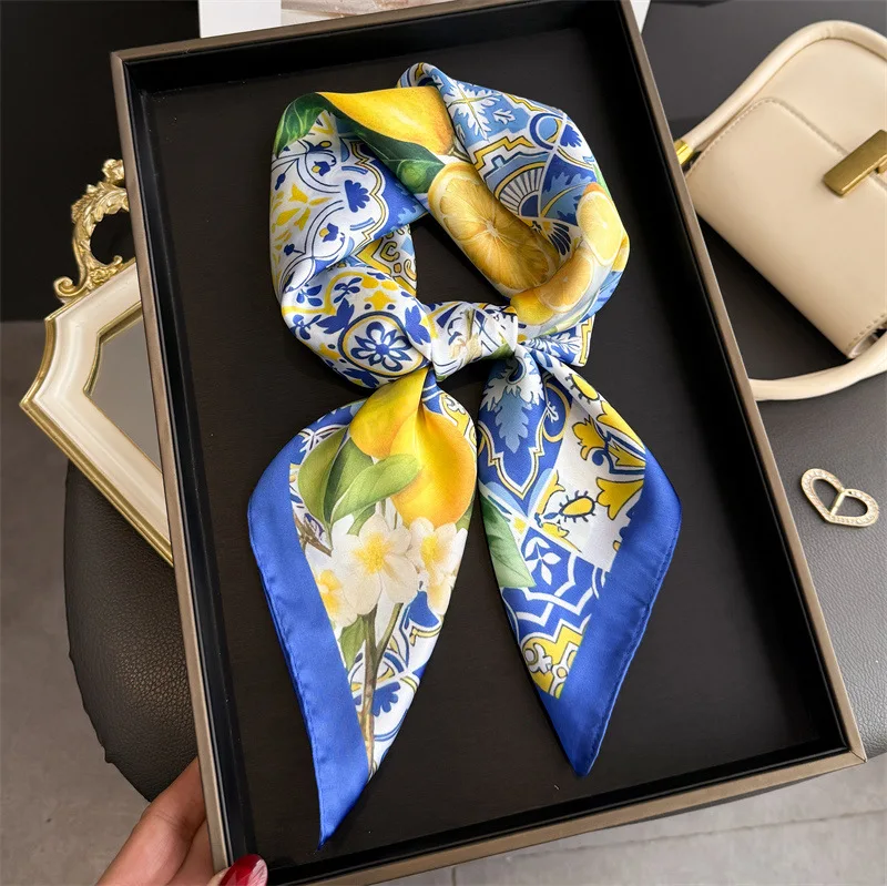 2026 Новый шелковый квадратный шарф с фруктовым принтом для женщин, украшение на шею, 70*70 см, платок, женский летний пляжный хиджаб, женский шейный платок
2026 Новый шелковый квадратный шарф с фруктовым принтом для женщин, украшение на шею, 70*70 см, платок, женский летний пляжный хиджаб, женский шейный платок