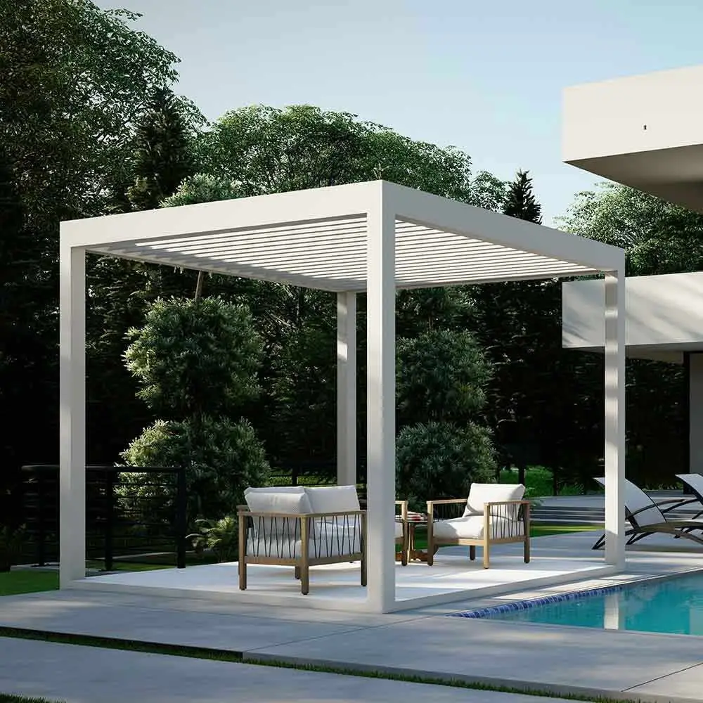 Пользовательские 3x3 3x4 3x5 3x6 4x3 4x4 4x5 4x6 5x3 5x4 Комплекты перголы для улицы Алюминиевая моторизованная биоклиматическая беседка с жалюзи на крыше 
Пользовательские 3x3 3x4 3x5 3x6 4x3 4x4 4x5 4x6 5x3 5x4 Комплекты перголы для улицы Алюминиевая моторизованная биоклиматическая беседка с жалюзи на крыше
