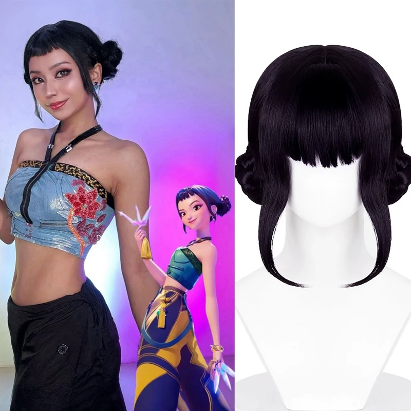 Синтетический парик для косплея Костюм Зои Черный парик с челкой для волос Двойная булочка для волос K-Pop Охотники на демонов Косплей Хэллоуин Рождество Использование
Синтетический парик для косплея Костюм Зои Черный парик с челкой для волос Двойная булочка для волос K-Pop Охотники на демонов Косплей Хэллоуин Рождество Использование