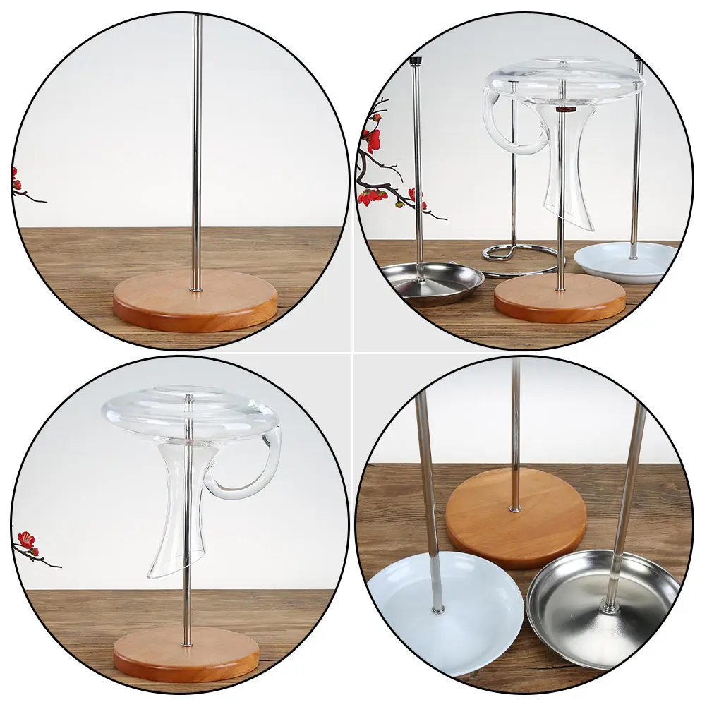 Solid Wood Bottom Bracket Drying Decanter Stand Stainless Steel Carafe Multifunction
Solid Wood Bottom Bracket Drying Decanter Stand Stainless Steel Carafe Multifunction
