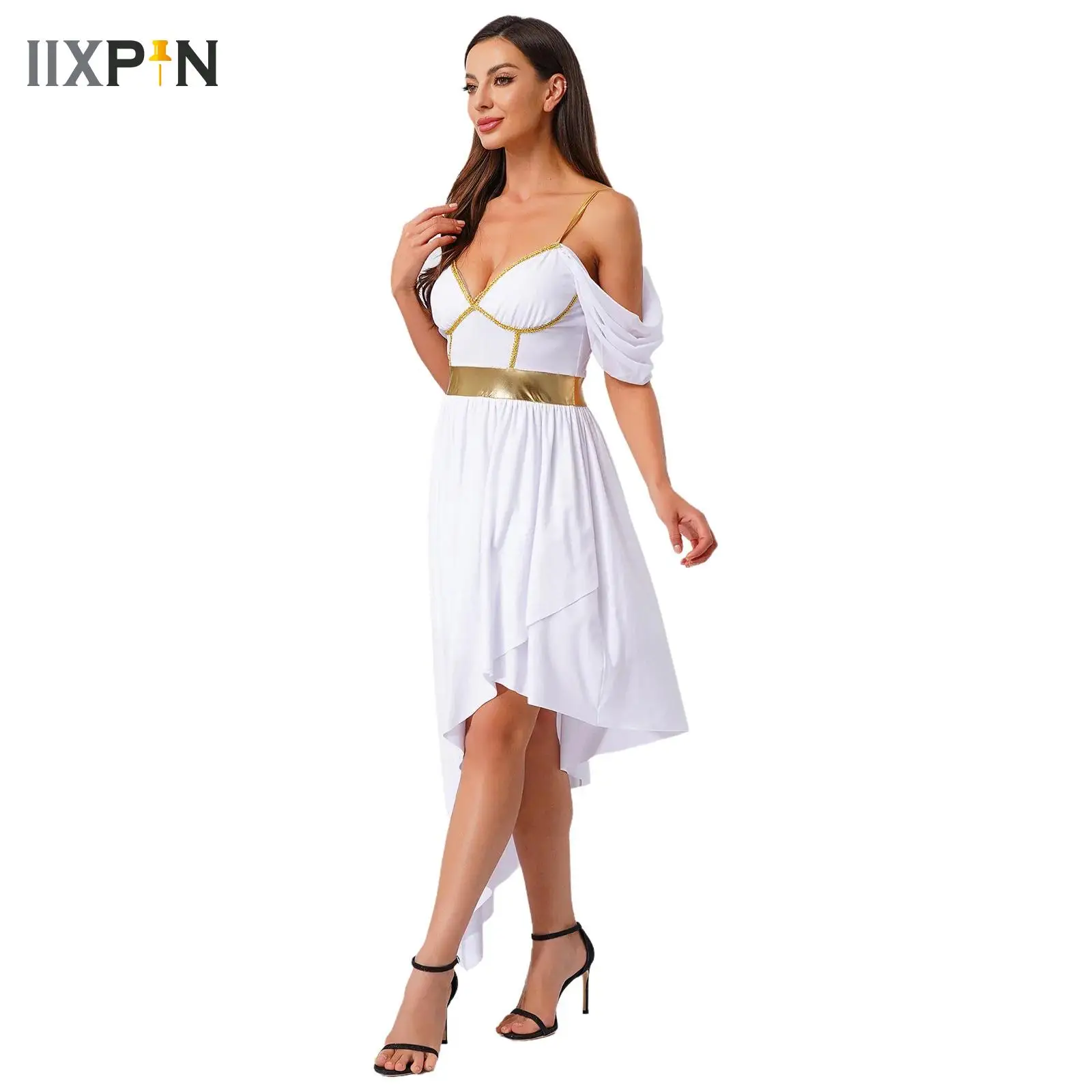 Womens Ancient Greek Roman Queen Cosplay Costume Sleeveless Deity Princess Toga Praise Sling Dress For Halloween Carnival Party
Womens Ancient Greek Roman Queen Cosplay Costume Sleeveless Deity Princess Toga Praise Sling Dress For Halloween Carnival Party