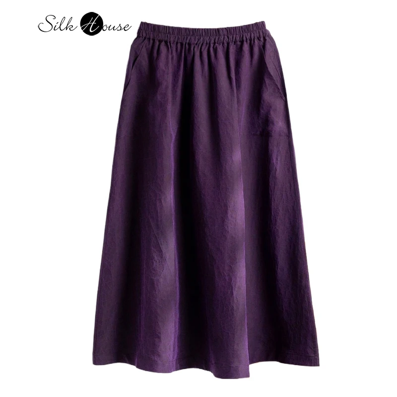 Elegant Purple 100% Natural Mulberry Silk Fragrant Cloud Yarn Turtle Pattern Double-sided Versatile Women's Fashionable Skirt
Elegant Purple 100% Natural Mulberry Silk Fragrant Cloud Yarn Turtle Pattern Double-sided Versatile Women's Fashionable Skirt