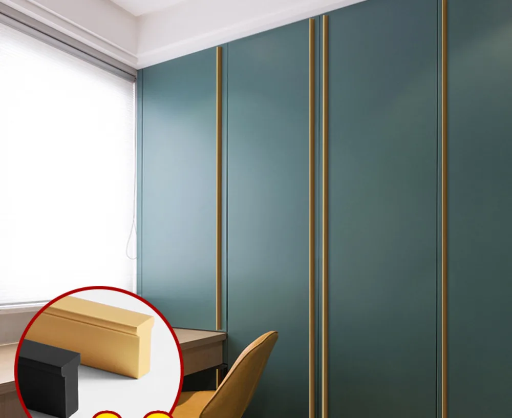 Aluminum alloy full body cabinet door handle, modern and minimalist European style black cabinet drawer, wardrobe handle
Aluminum alloy full body cabinet door handle, modern and minimalist European style black cabinet drawer, wardrobe handle