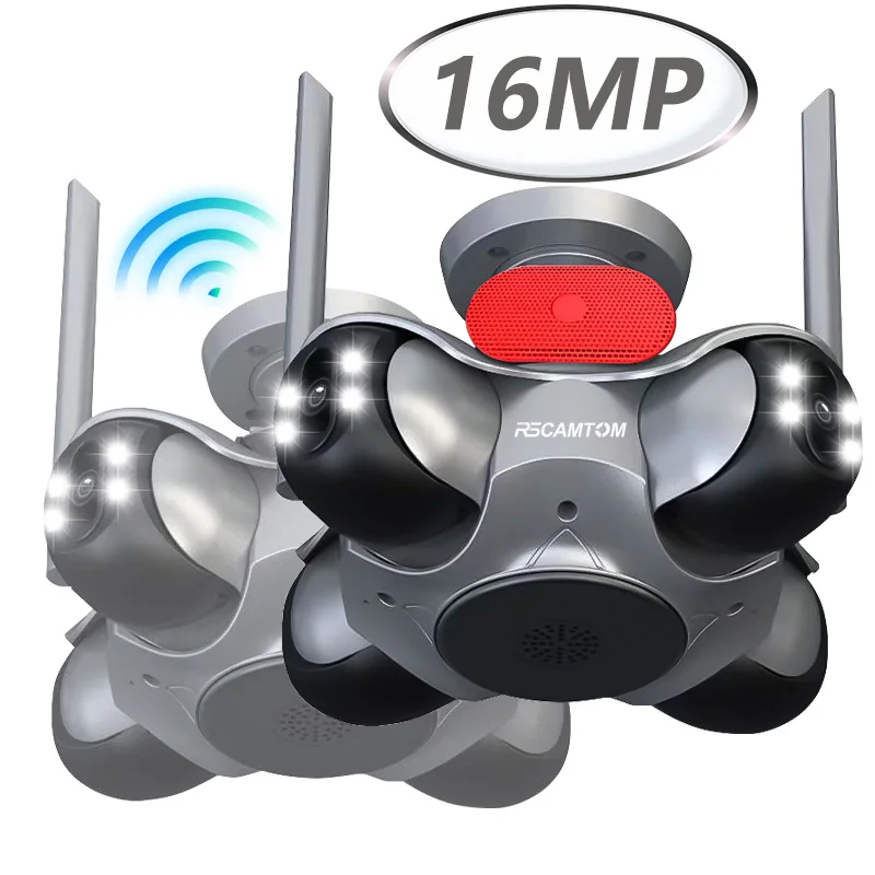 Rscamtom Новое поступление 16MP широкоугольная Wi-Fi камера четыре PTZ 180 градусов двусторонняя голосовая полноцветная камера ночного видения
Rscamtom Новое поступление 16MP широкоугольная Wi-Fi камера четыре PTZ 180 градусов двусторонняя голосовая полноцветная камера ночного видения