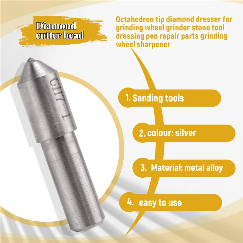 AT51-Octahedron Tip Diamond Dresser For Grinding Wheel Grinder Stone Tool Dressing Pen Repair Parts Grinding Wheel Sharpener
AT51-Octahedron Tip Diamond Dresser For Grinding Wheel Grinder Stone Tool Dressing Pen Repair Parts Grinding Wheel Sharpener