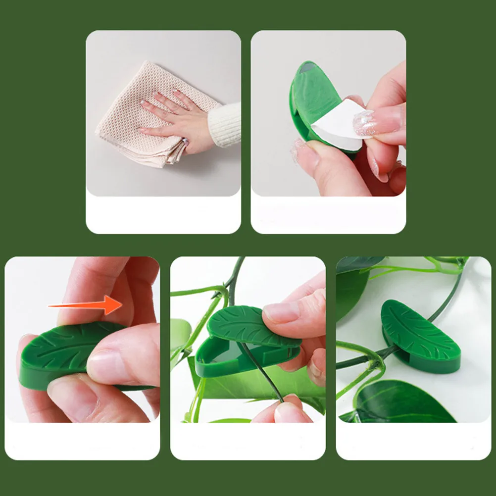 8Pcs Green Plant Fixing Ring Buckle Leaf Design Durable Plastic Climbing Holder Support Clips Indoor Garden Balcony Trellis 
8Pcs Green Plant Fixing Ring Buckle Leaf Design Durable Plastic Climbing Holder Support Clips Indoor Garden Balcony Trellis