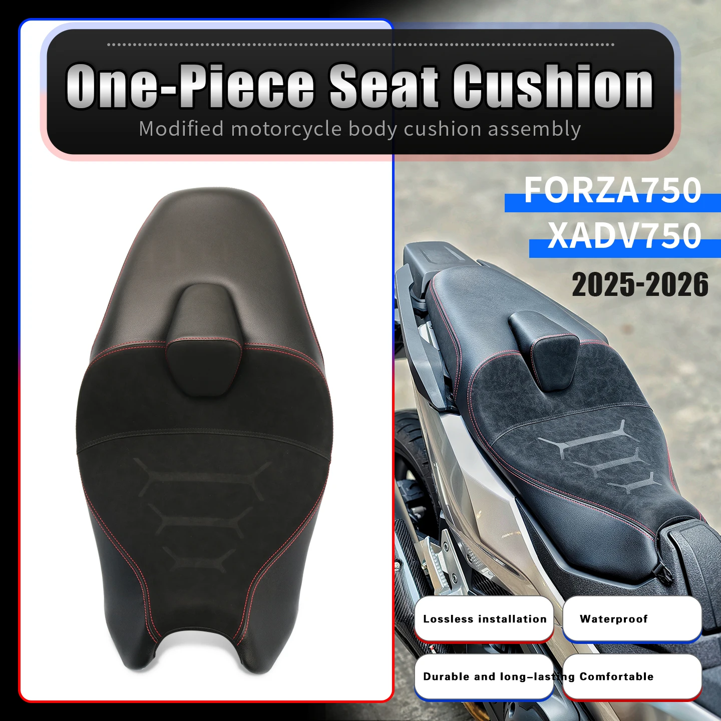 FOR FORZA 750 X-ADV 750 2025-2026 Motorcycle Black Replacement Seat Whole Seat Cover Front Rear Driver Passenger Seat
FOR FORZA 750 X-ADV 750 2025-2026 Motorcycle Black Replacement Seat Whole Seat Cover Front Rear Driver Passenger Seat