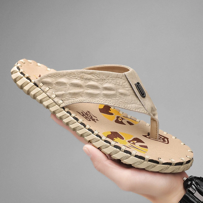 Men's Slippers Quick Dry Leather Fashion Breathable Flip Flops Man Beach Casual Shoes Outdoor Slipper Summer Men's Sandals Mules
Men's Slippers Quick Dry Leather Fashion Breathable Flip Flops Man Beach Casual Shoes Outdoor Slipper Summer Men's Sandals Mules