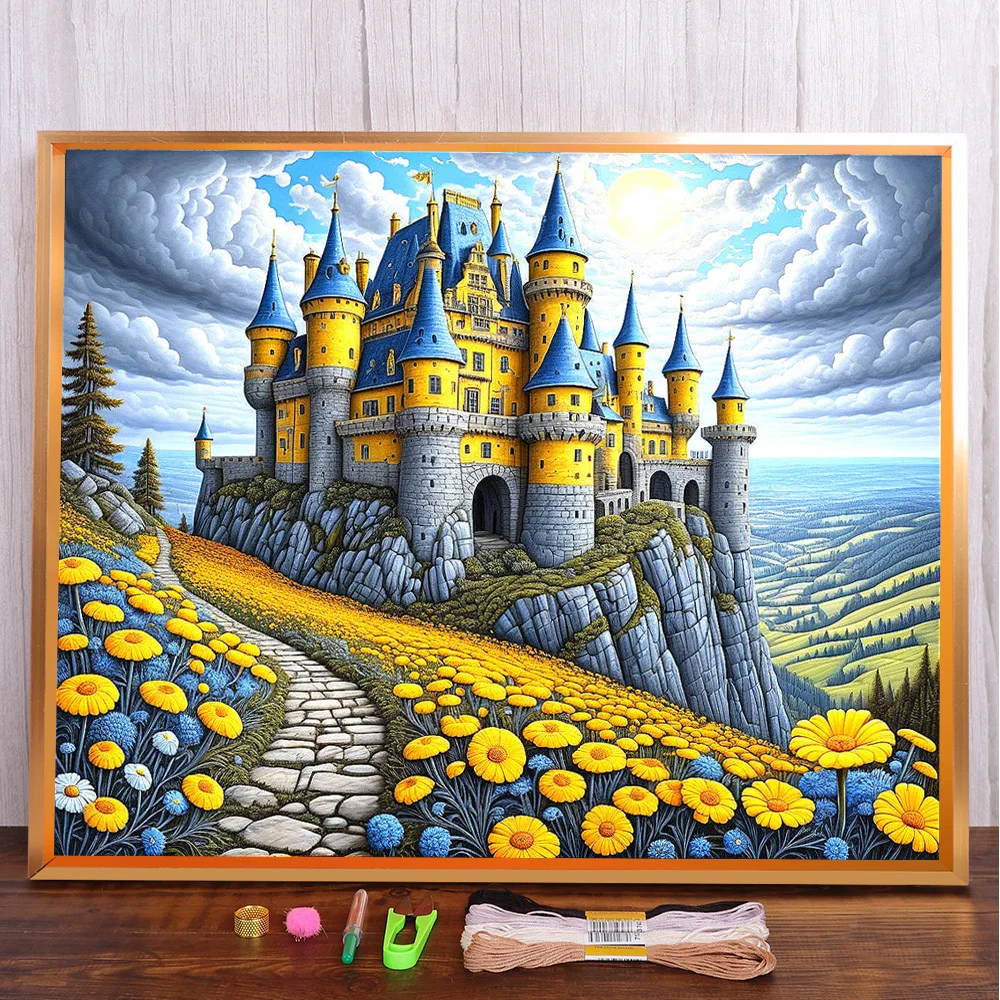Landscape Flower Castle Cross-Stitch DIY Embroidery Patterns Handmade Sewing Handicraft Handiwork Stamped Mulina For Adults
Landscape Flower Castle Cross-Stitch DIY Embroidery Patterns Handmade Sewing Handicraft Handiwork Stamped Mulina For Adults