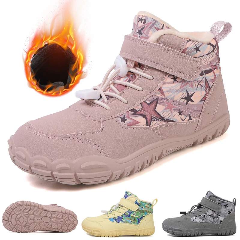 Новые непромокаемые детские зимние ботинки босиком, зимняя теплая обувь с широким носком на меховой подкладке для мальчиков и девочек, уличная обувь для холодной погоды
Новые непромокаемые детские зимние ботинки босиком, зимняя теплая обувь с широким носком на меховой подкладке для мальчиков и девочек, уличная обувь для холодной погоды