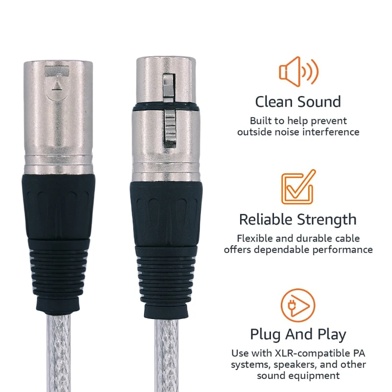 GOLLEY LION XLR Microphone Cable for Recording Studio Speaker, PA System, Tinned Copper Conductors
GOLLEY LION XLR Microphone Cable for Recording Studio Speaker, PA System, Tinned Copper Conductors