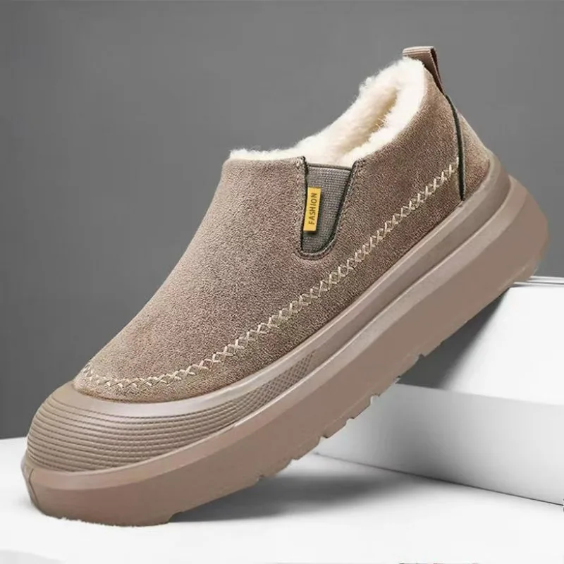 Новинка зимы 2025, шерстяные зимние ботинки, мужская повседневная обувь на толстой подошве, мужская утепленная хлопковая обувь на флисовой подкладке
Новинка зимы 2025, шерстяные зимние ботинки, мужская повседневная обувь на толстой подошве, мужская утепленная хлопковая обувь на флисовой подкладке