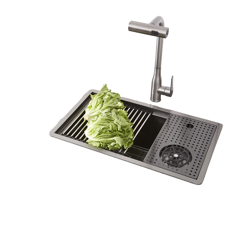 Luxury Modern SUS304 Handmade Multifunctional Undermount Single Bowl Kitchen Sink
Luxury Modern SUS304 Handmade Multifunctional Undermount Single Bowl Kitchen Sink