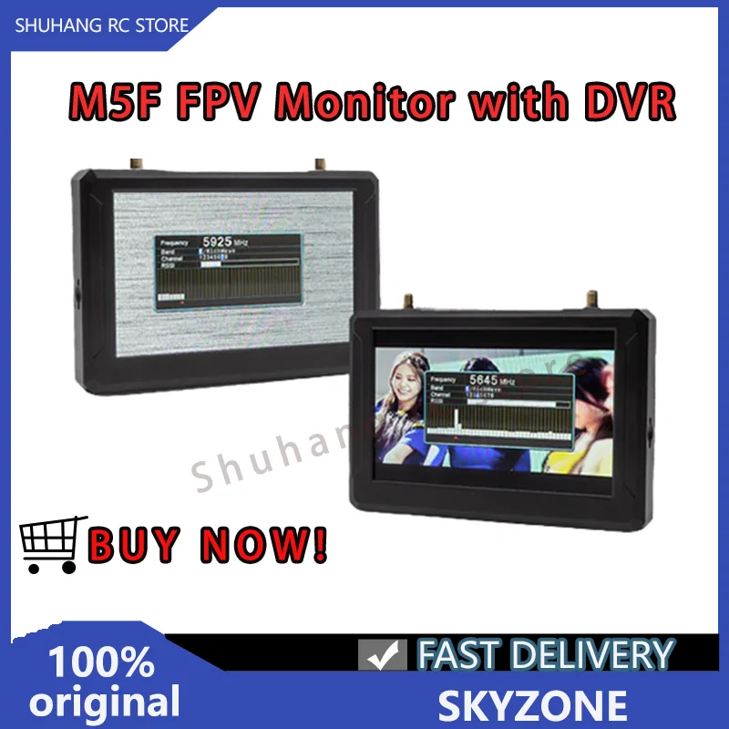 SKYZONE M5 M5F FPV 5.8Ghz 48CH Monitor Aerial Photography Screen Monitor Recording DVR Low Latency SD Card Recording for Drones
SKYZONE M5 M5F FPV 5.8Ghz 48CH Monitor Aerial Photography Screen Monitor Recording DVR Low Latency SD Card Recording for Drones