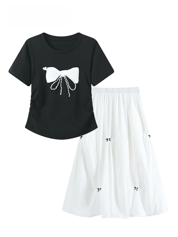 plus Size Casual Summer Outfit Women's T-shirt And Skirt Set Short Sleeve Comfortable Breathable Cotton Blend
plus Size Casual Summer Outfit Women's T-shirt And Skirt Set Short Sleeve Comfortable Breathable Cotton Blend