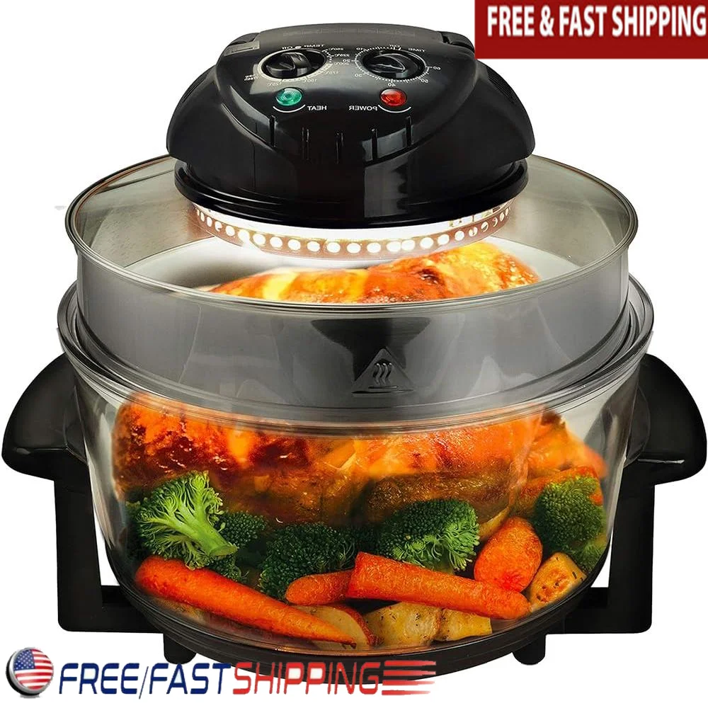 Versatile Halogen Oven Air Fryer Defrost Roast Bake Grill Steam BBQ Cooking Machine Easy Meal Prep
Versatile Halogen Oven Air Fryer Defrost Roast Bake Grill Steam BBQ Cooking Machine Easy Meal Prep