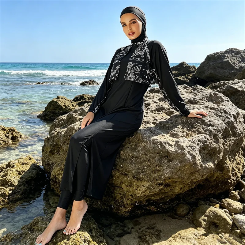 3PCS Swimsuit Set Conservative Beach Surf Sun Protection Swimwear Top Pants Hat Full Cover Muslim Burkini Women Maillot De Bain
3PCS Swimsuit Set Conservative Beach Surf Sun Protection Swimwear Top Pants Hat Full Cover Muslim Burkini Women Maillot De Bain