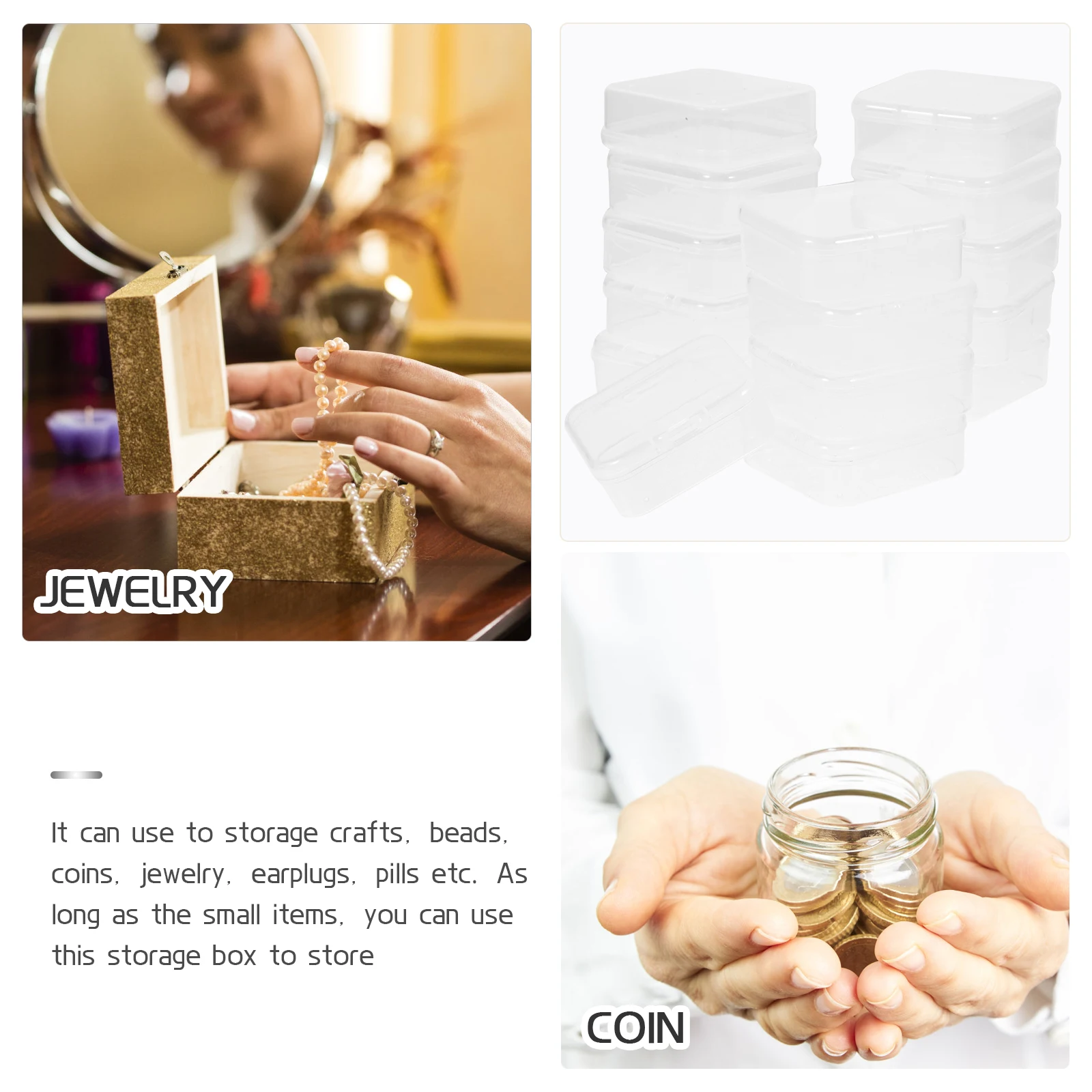 40 Pcs Storage Box Earplug Small Jewelry Boxes Container Portable Tiny Containers Pp Clear for Mini Space-saving Bead
40 Pcs Storage Box Earplug Small Jewelry Boxes Container Portable Tiny Containers Pp Clear for Mini Space-saving Bead