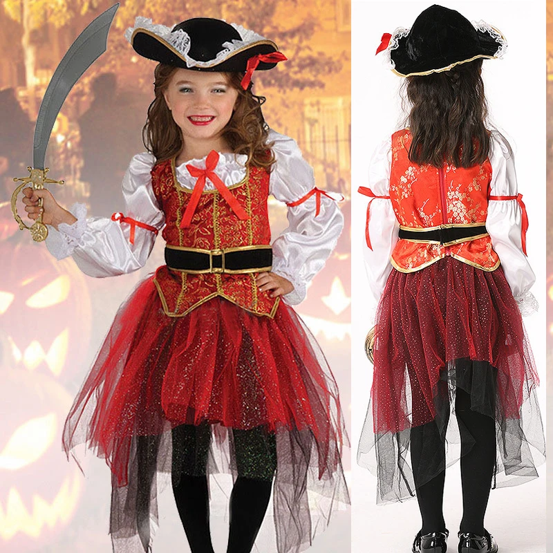 Children's Cosplay costumes Dress Suit Pirate Captain Cosplay Dance costumes spot Girls School Performance Stage Halloween
Children's Cosplay costumes Dress Suit Pirate Captain Cosplay Dance costumes spot Girls School Performance Stage Halloween