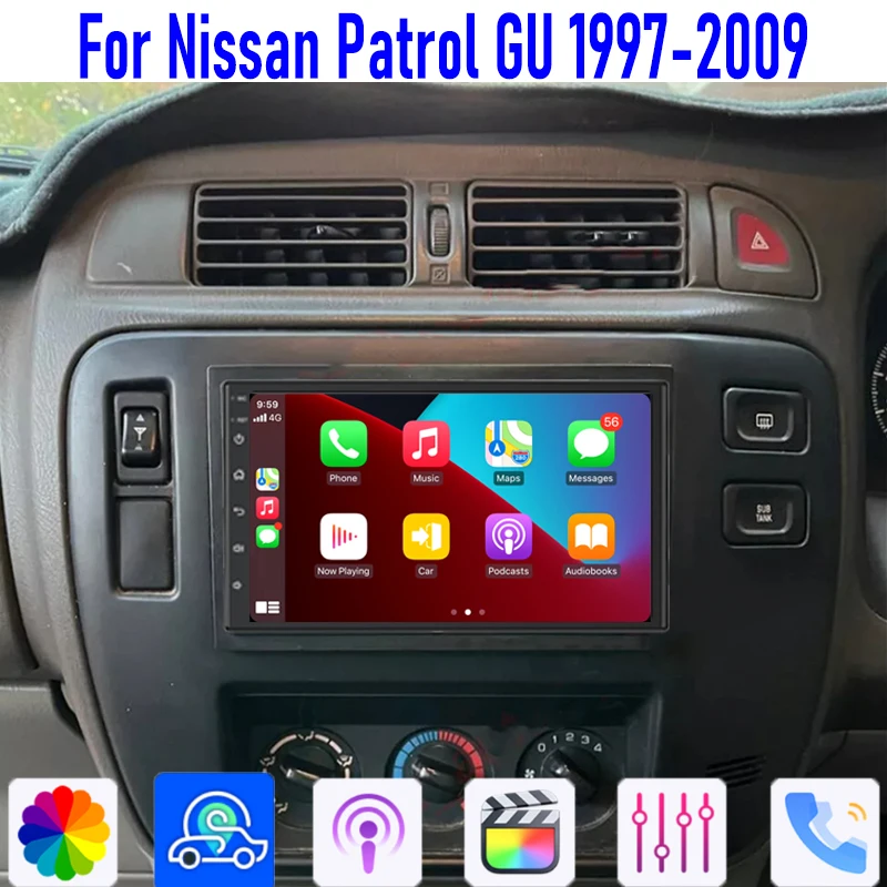 GPS 7" For Nissan Patrol GU 1997-2009 Wireless Carplay Android Auto Car Stereo Radio Head Unit Intelligent System WIFI Navi 64GB
GPS 7" For Nissan Patrol GU 1997-2009 Wireless Carplay Android Auto Car Stereo Radio Head Unit Intelligent System WIFI Navi 64GB