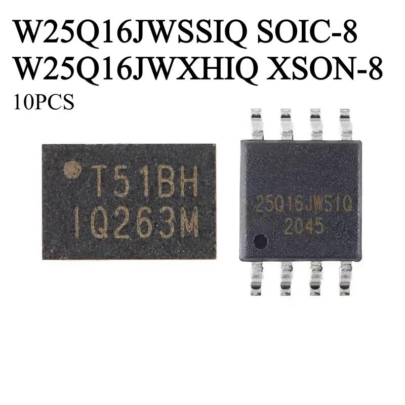 10PCS W25Q16JWSSIQ/XHIQ 16Mbit 1.65-1.95V NOR Flash Memory Chip
10PCS W25Q16JWSSIQ/XHIQ 16Mbit 1.65-1.95V NOR Flash Memory Chip