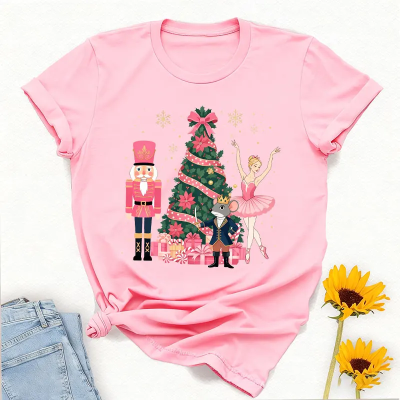 Holiday Party Tee Gift Graphic Tshirts Women Nutcracker Ballet Christmas Trees Shirt High Quality Cotton Tops Tee Shirt Short
Holiday Party Tee Gift Graphic Tshirts Women Nutcracker Ballet Christmas Trees Shirt High Quality Cotton Tops Tee Shirt Short