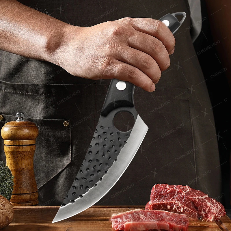 Handmade Forged Meat Cleaver Chef Knives Butcher Boning Knife Kitchen Knives Fishing Knife Fruit Barbecue Knife with Cover
Handmade Forged Meat Cleaver Chef Knives Butcher Boning Knife Kitchen Knives Fishing Knife Fruit Barbecue Knife with Cover