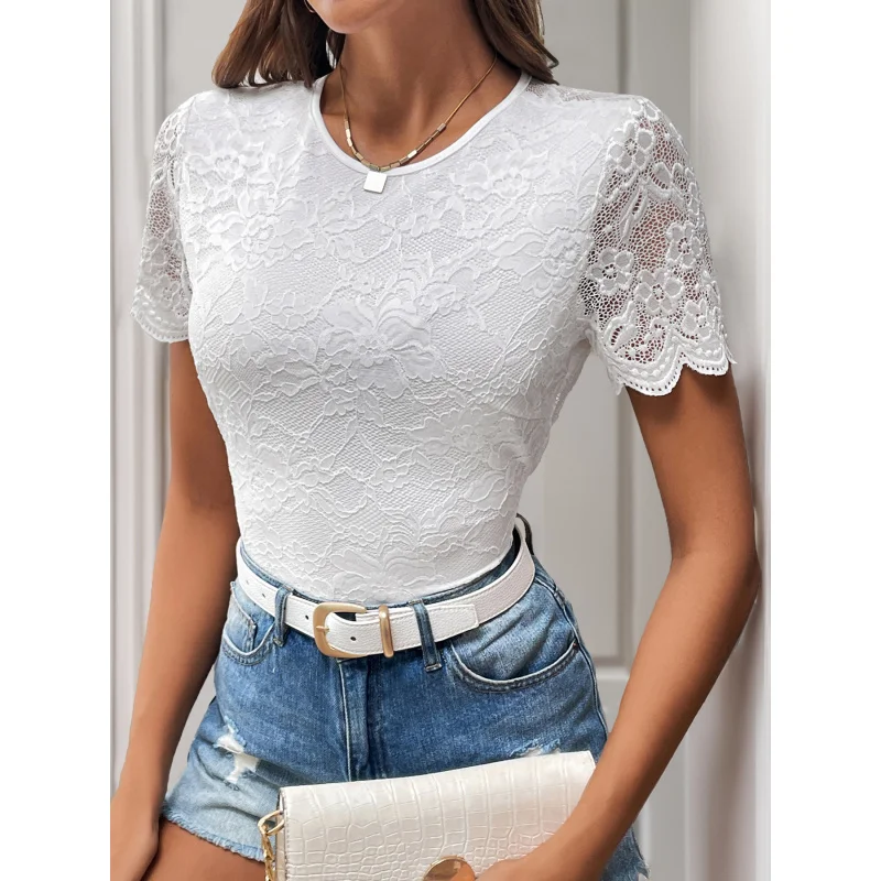 Elegant And Romantic Women'S Lace Patchwork Hollowed Out Lace Up Jumpsuit With Inner Lining
Elegant And Romantic Women'S Lace Patchwork Hollowed Out Lace Up Jumpsuit With Inner Lining
