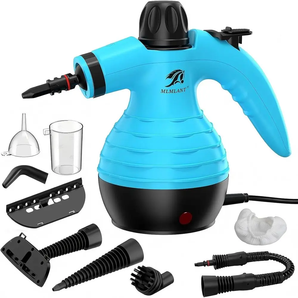 Multipurpose Portable Upholstery Steamer with Safety Lock and 9 Accessory Kit for Carpet, Couch, Clothes, Mattress, Car Seats, K
Multipurpose Portable Upholstery Steamer with Safety Lock and 9 Accessory Kit for Carpet, Couch, Clothes, Mattress, Car Seats, K