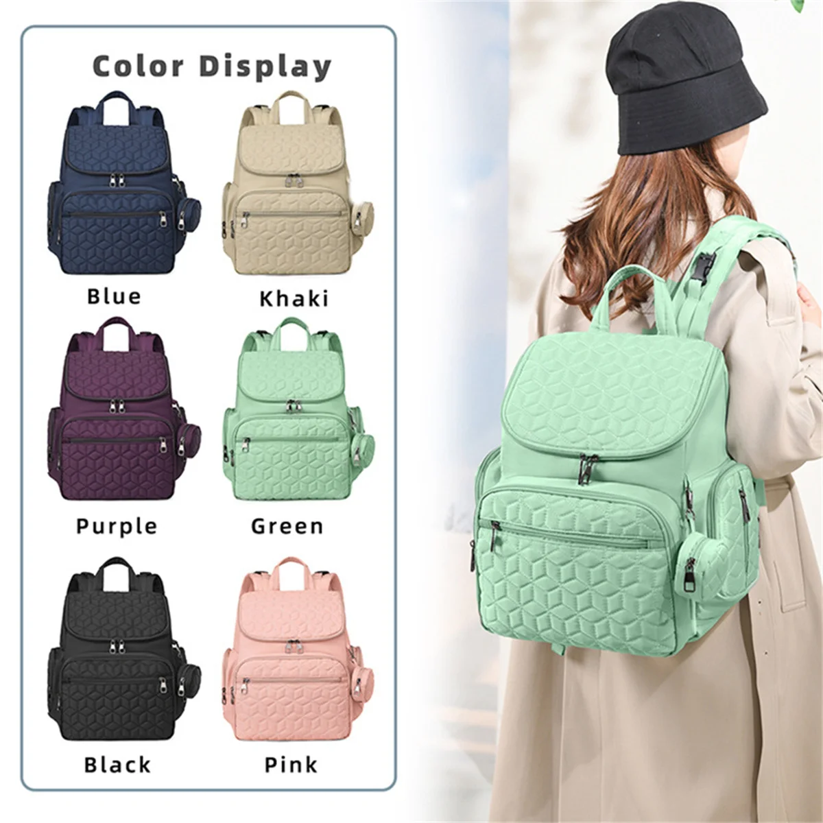 New multi-color optional mommy bag baby pregnant travel backpack dry wet separation backpack travel bag
New multi-color optional mommy bag baby pregnant travel backpack dry wet separation backpack travel bag